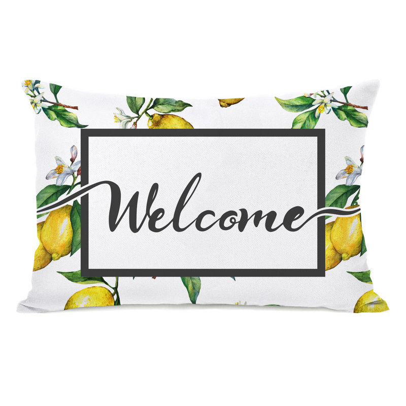 Charlton Home Fenderson Lemon Outdoor Lumbar Pillow & Reviews
